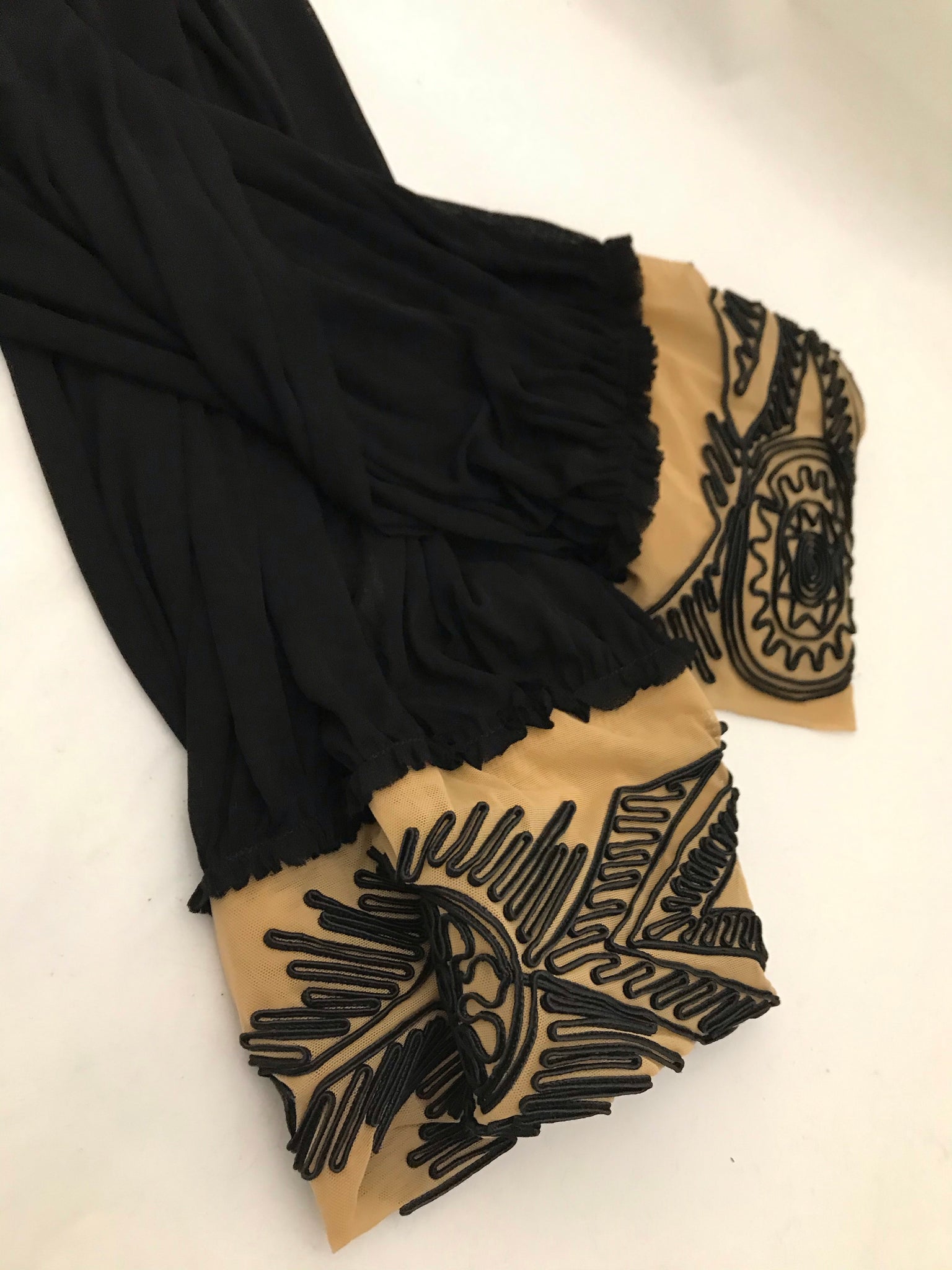 Isabella's Wardrobe Jean Paul Gaultier Embroidered Scarf.