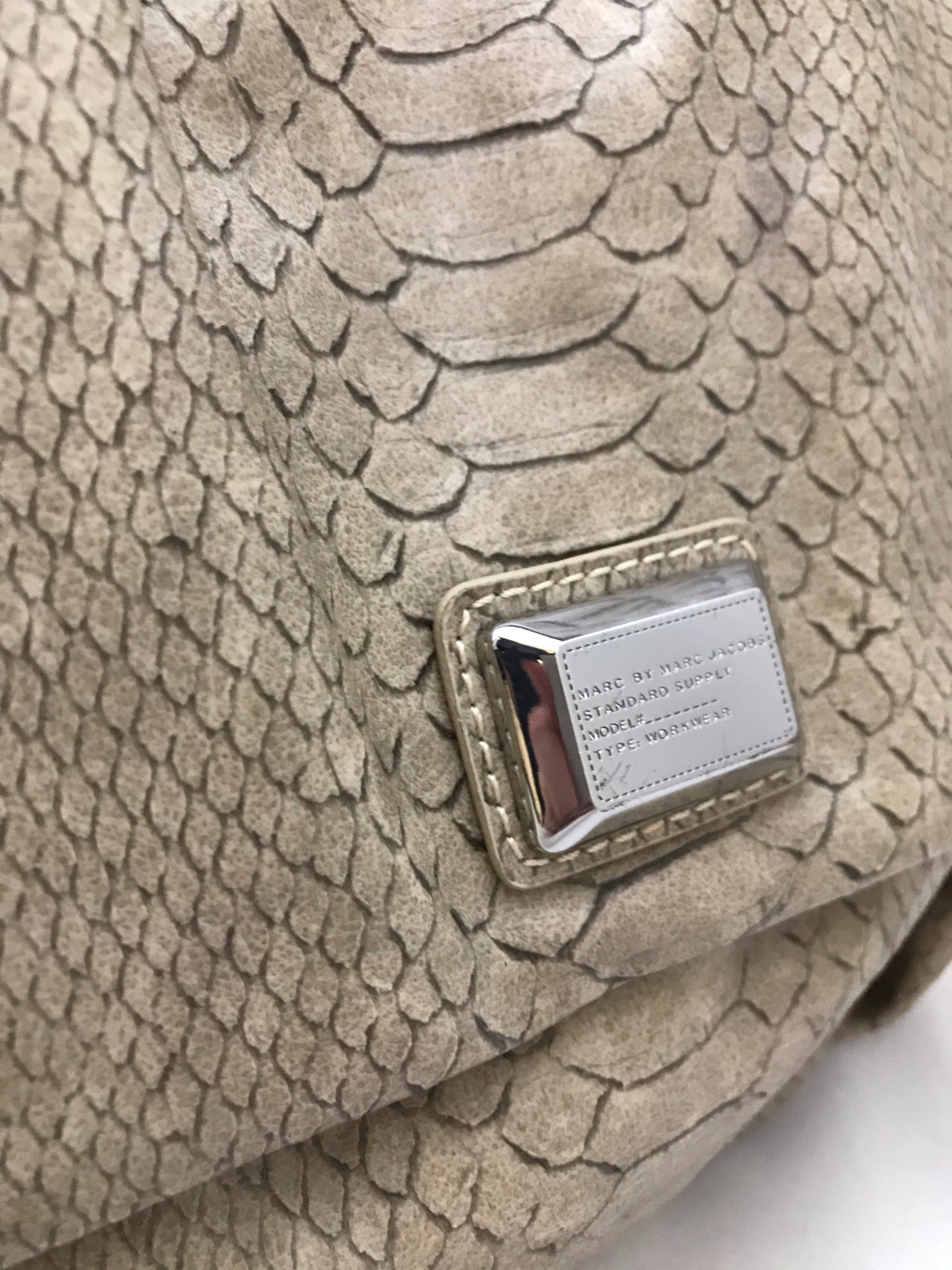 Isabella's Wardrobe Marc by Marc Jacobs Mock Snakeskin Satchel Bag.