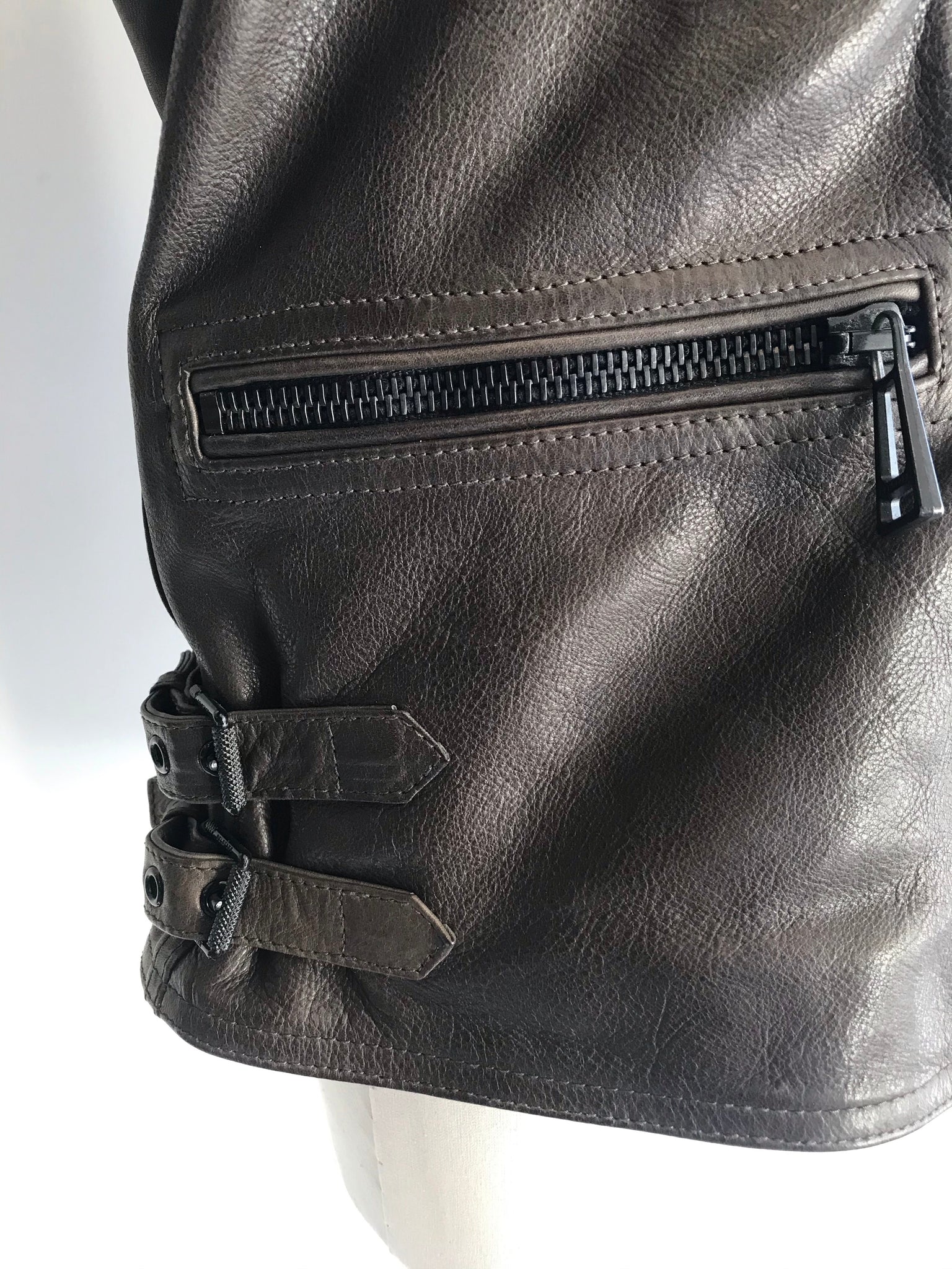 Isabella's Wardrobe Belstaff Gents Brown Leather and Canvas Jacket.