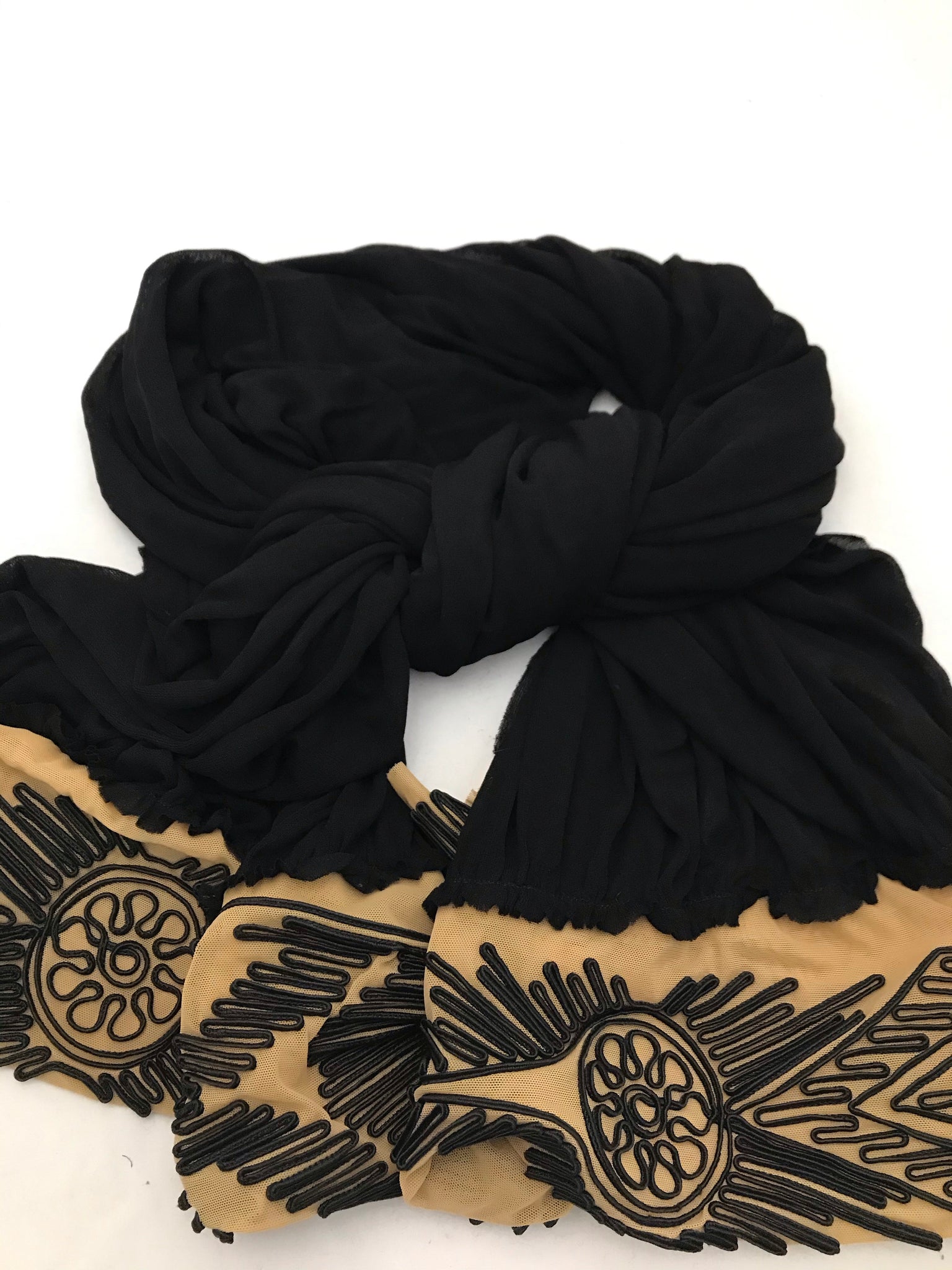 Isabella's Wardrobe Jean Paul Gaultier Embroidered Scarf.