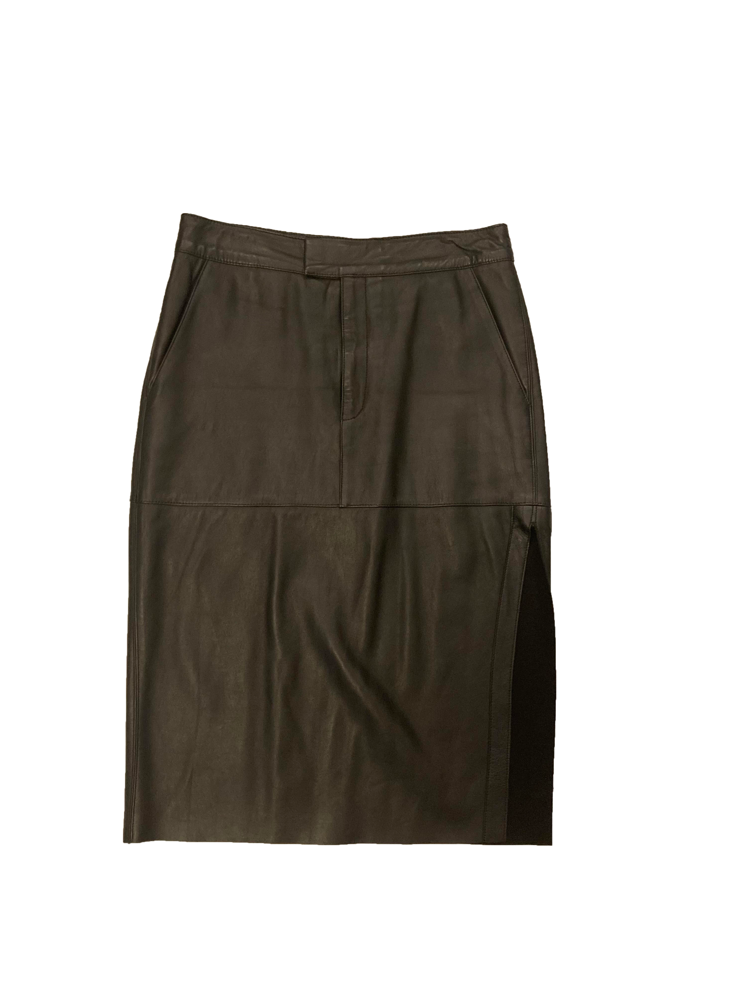 Leather Midi Skirt