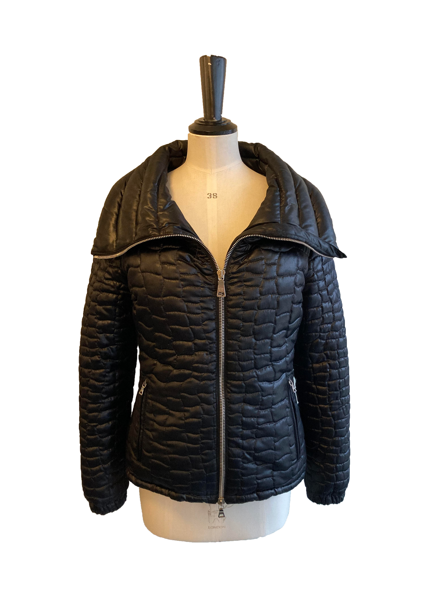 Snakeskin Embossed Puffer
