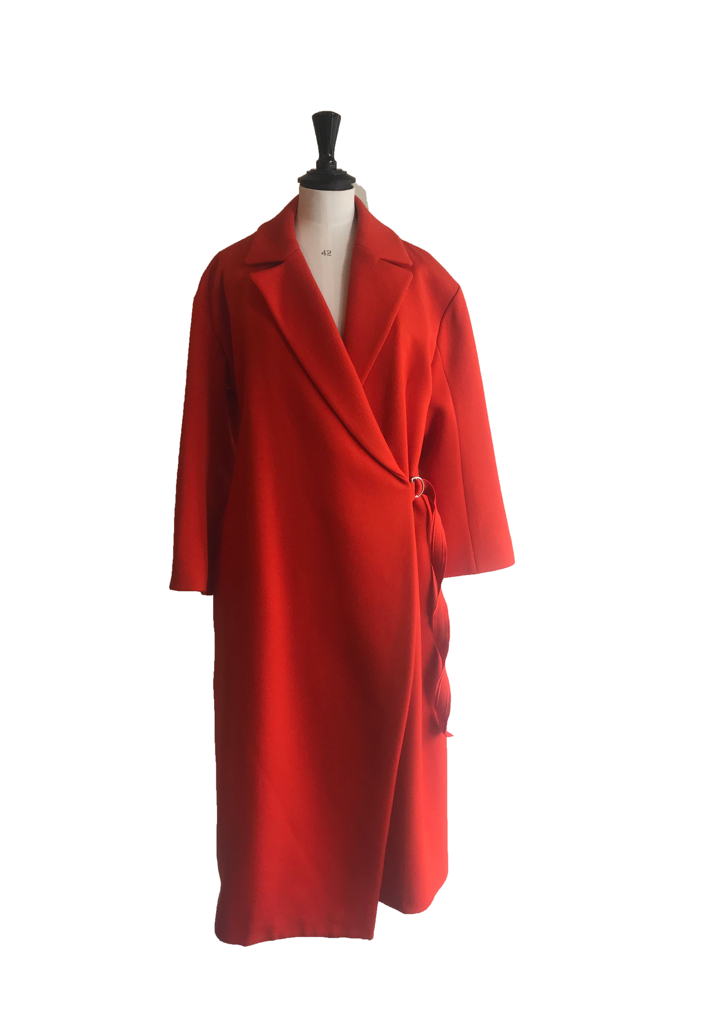 Isabella's Wardrobe Jil Sander Wool Wrap Around Coat.
