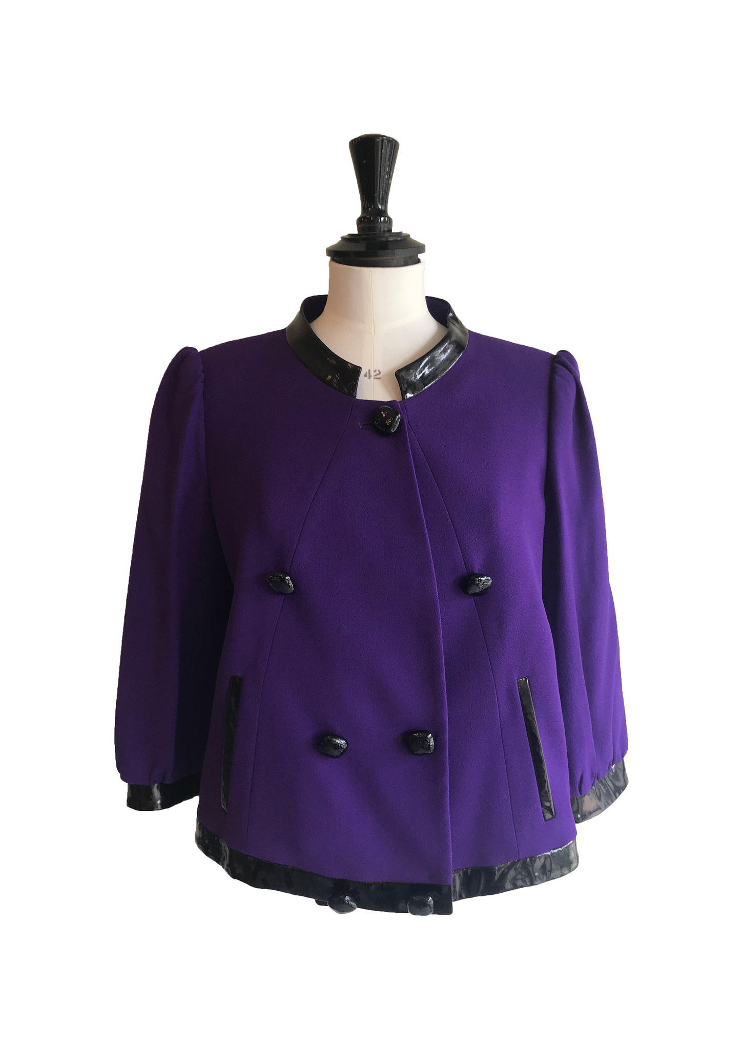 Isabella's Wardrobe Armani Collezioni Wool Jacket with Patent Trim.